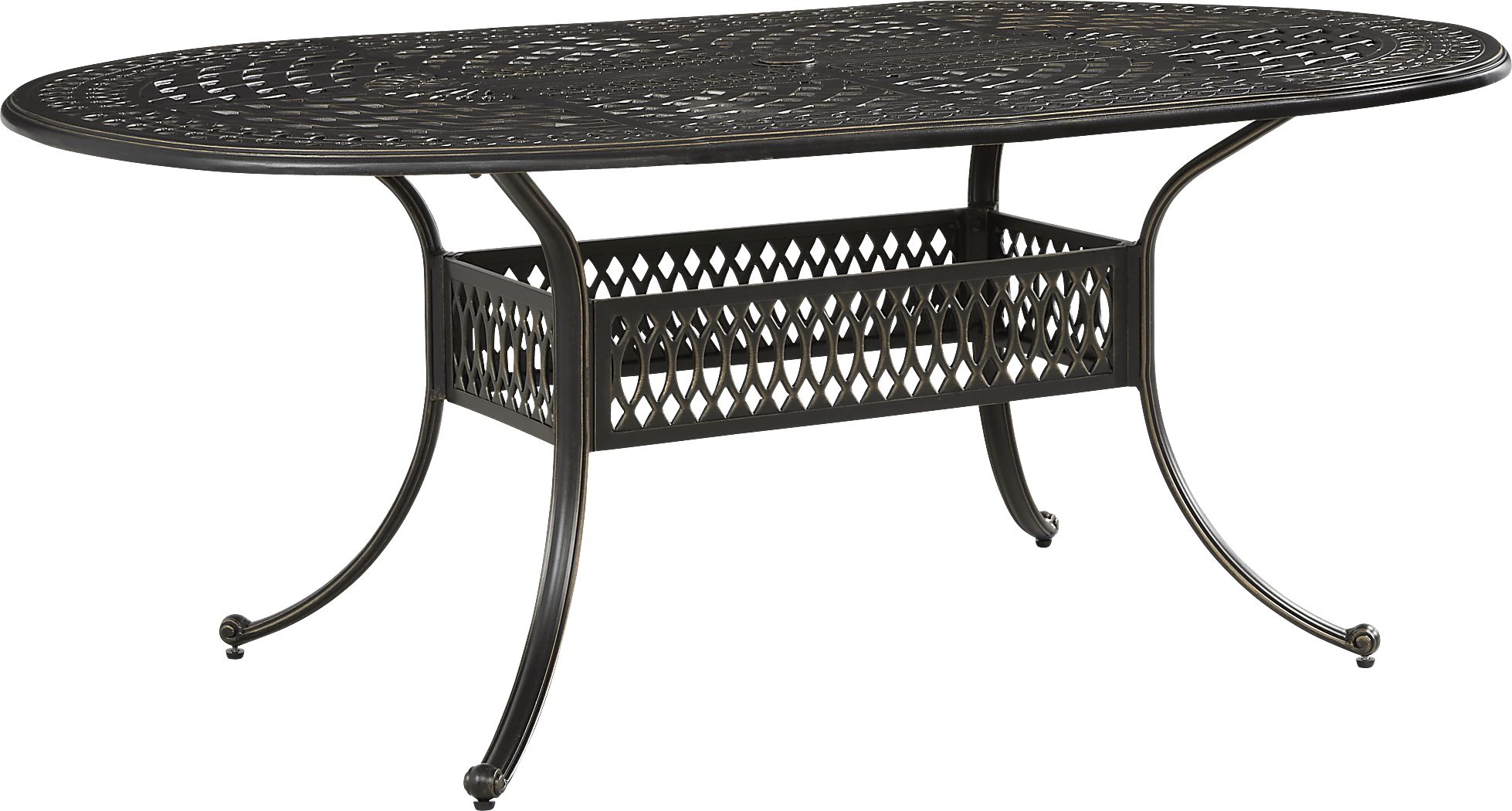 oval outdoor dining table