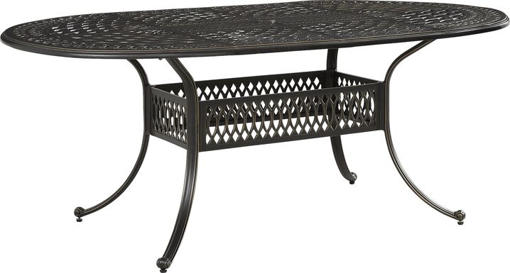Carina Bronze Oval Outdoor Dining Table