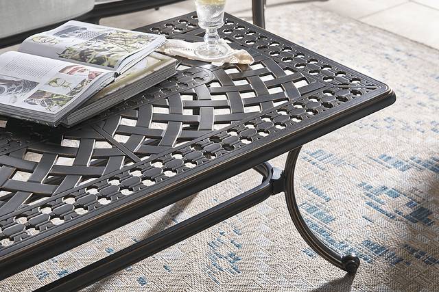 Carina Bronze 4 Pc Outdoor Seating Set with Sky Cushions - Thumbnail - Image 10