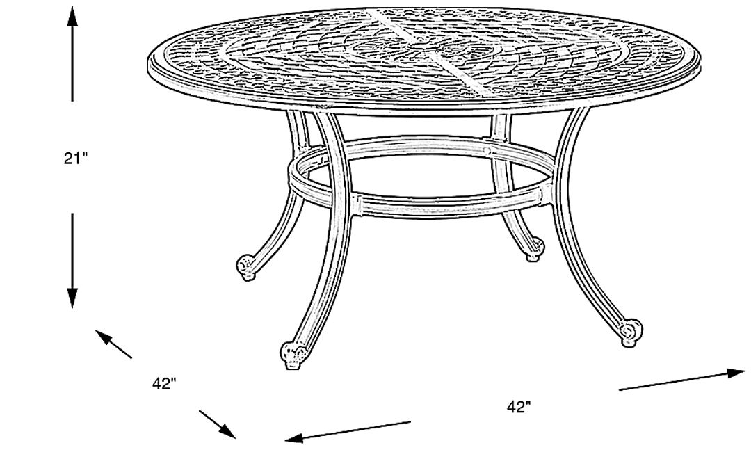Carina Bronze Round Outdoor Cocktail Table