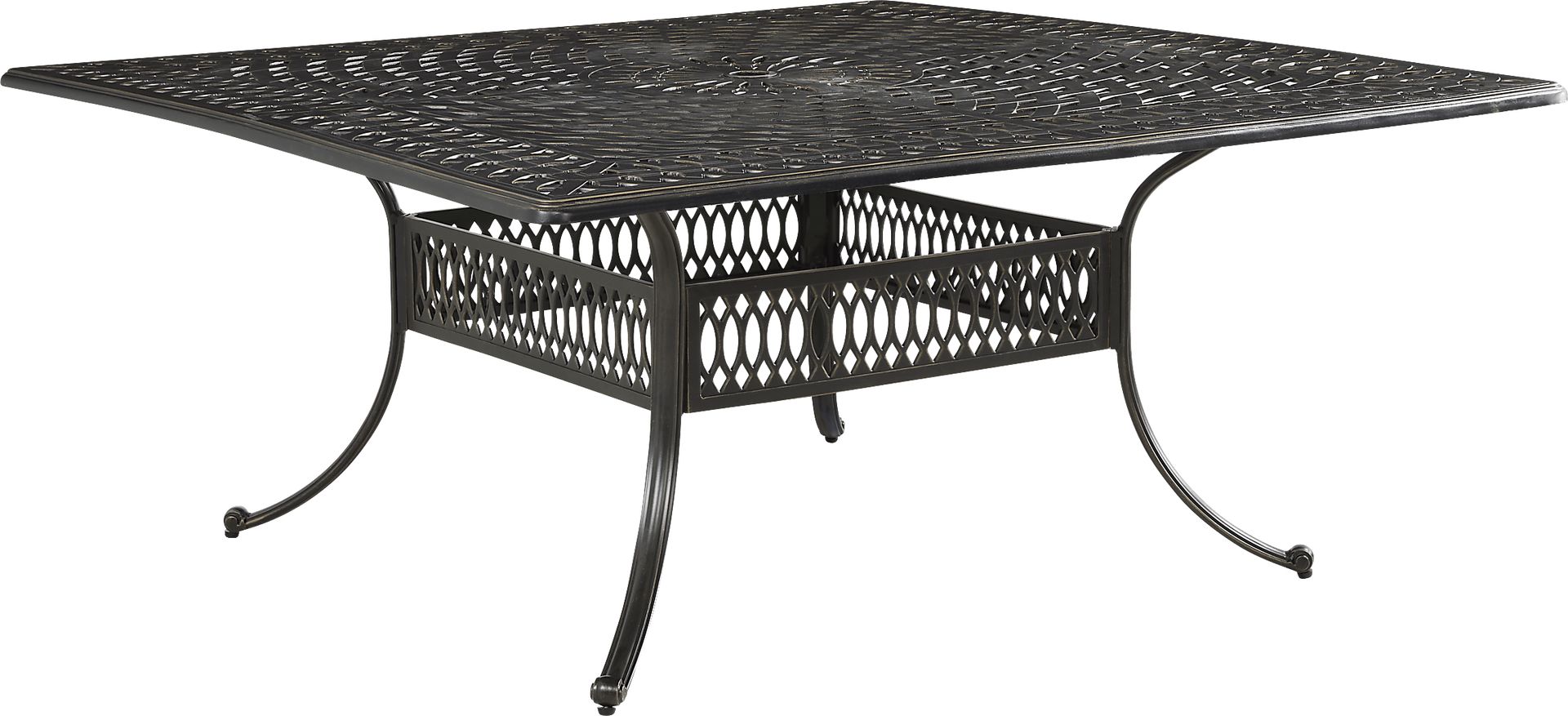 Carina Bronze 9 Pc Square Outdoor Dining Set with Sky Cushions - Image 2