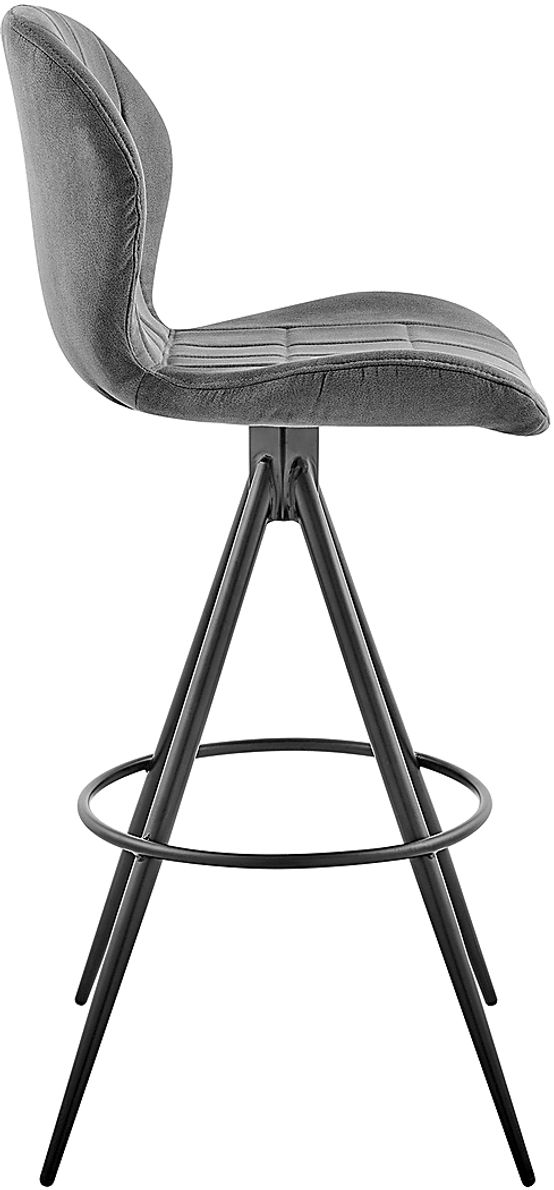Carissan Charcoal Counter Height Stool
