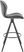 Carissan Charcoal Counter Height Stool