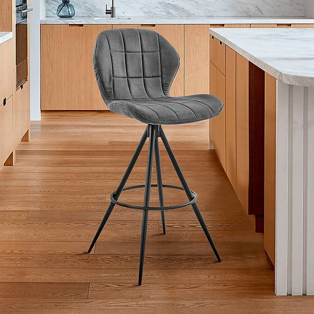 Carissan Charcoal Counter Height Stool - Thumbnail - Image 8