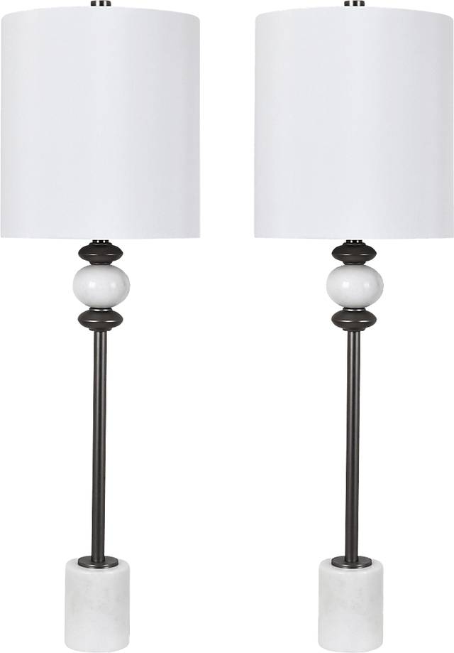 Caritas Lane White Lamp, set of two - Thumbnail - Image 1