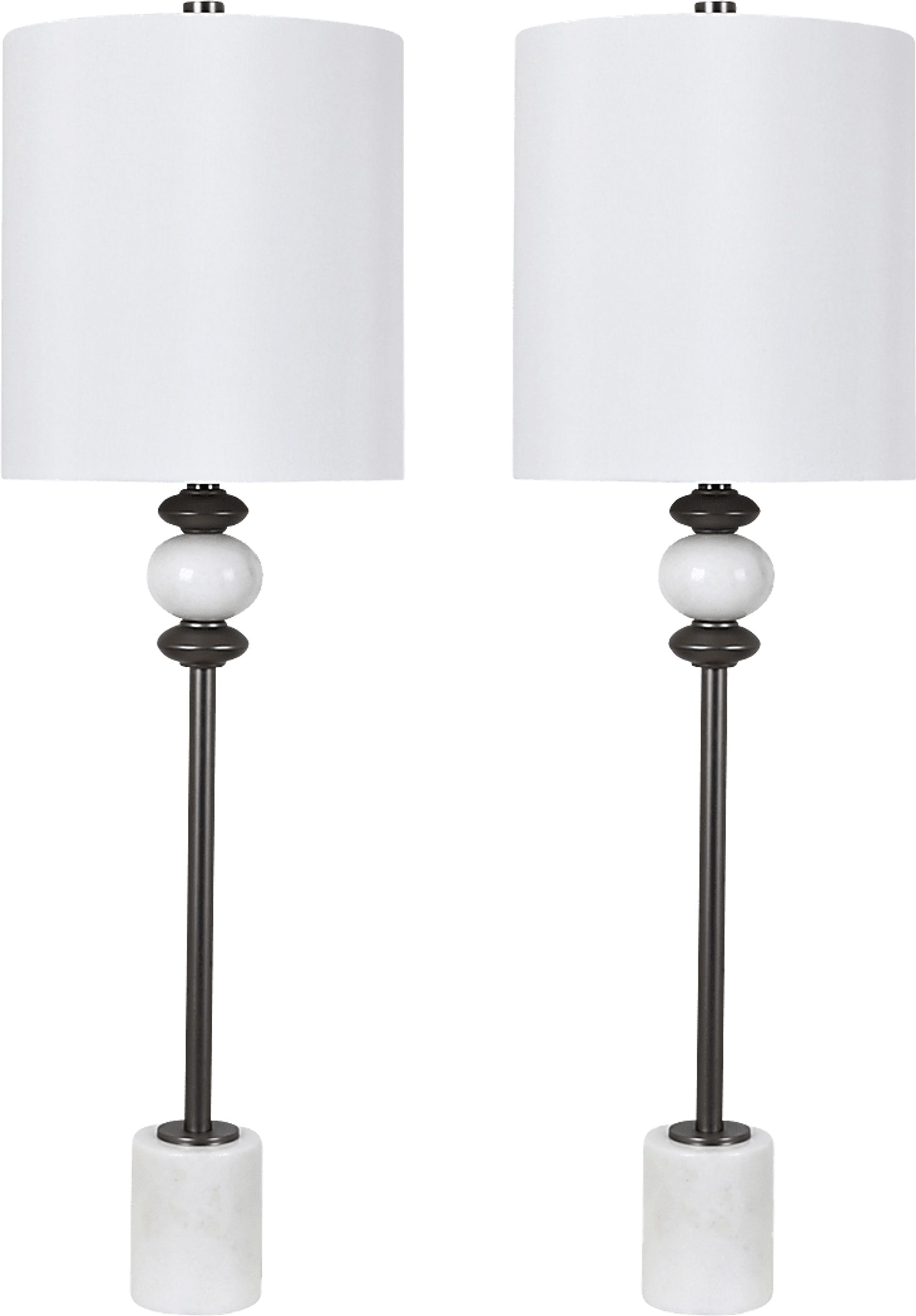 Caritas Lane White Lamp, set of two - Image 1