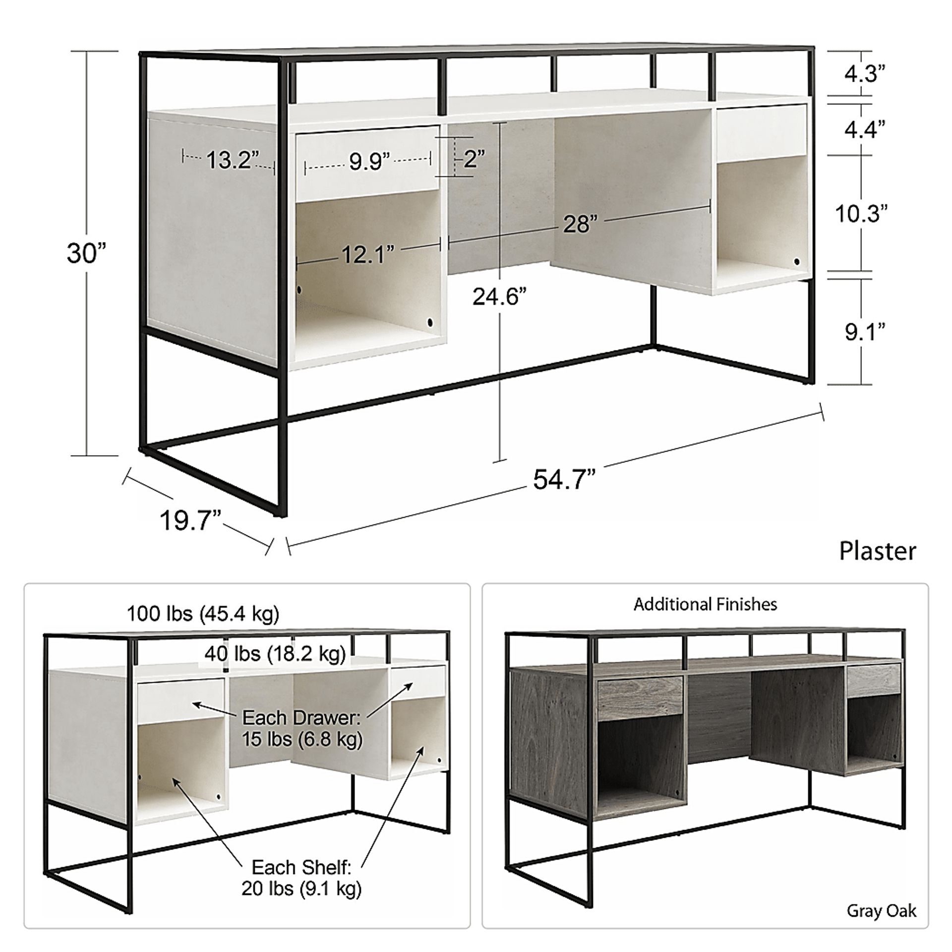 Carizzo Gray Desk - Image 11