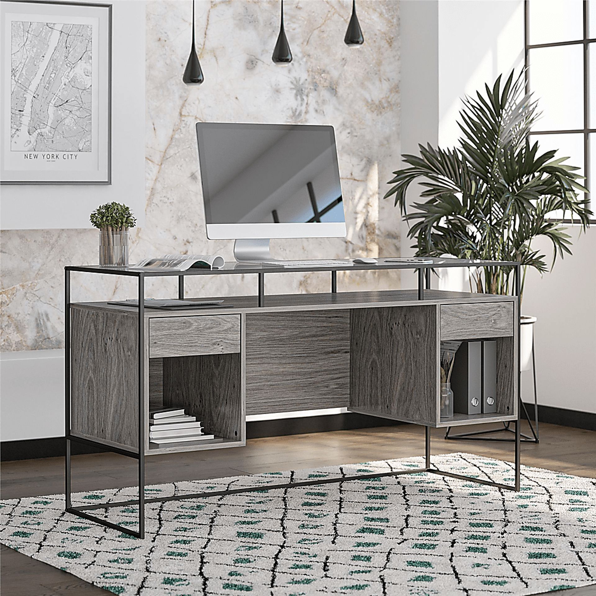 Carizzo Gray Desk - Image 8