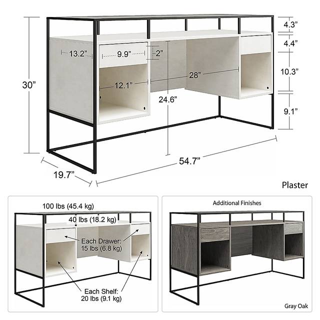 Carizzo White Desk - Thumbnail - Image 11