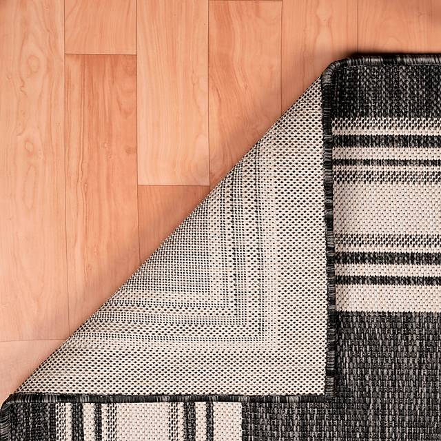 Carledosa Black/Multi 5'3 x 7' Indoor/Outdoor Rug - Thumbnail - Image 5