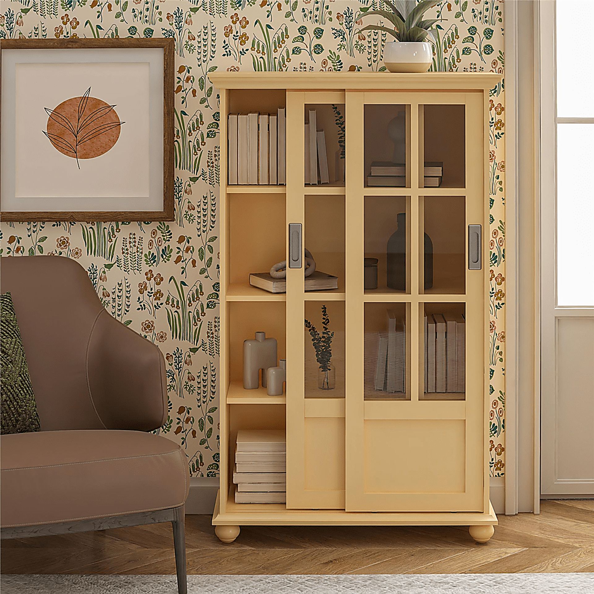 Carleta Yellow Bookcase - Image 8
