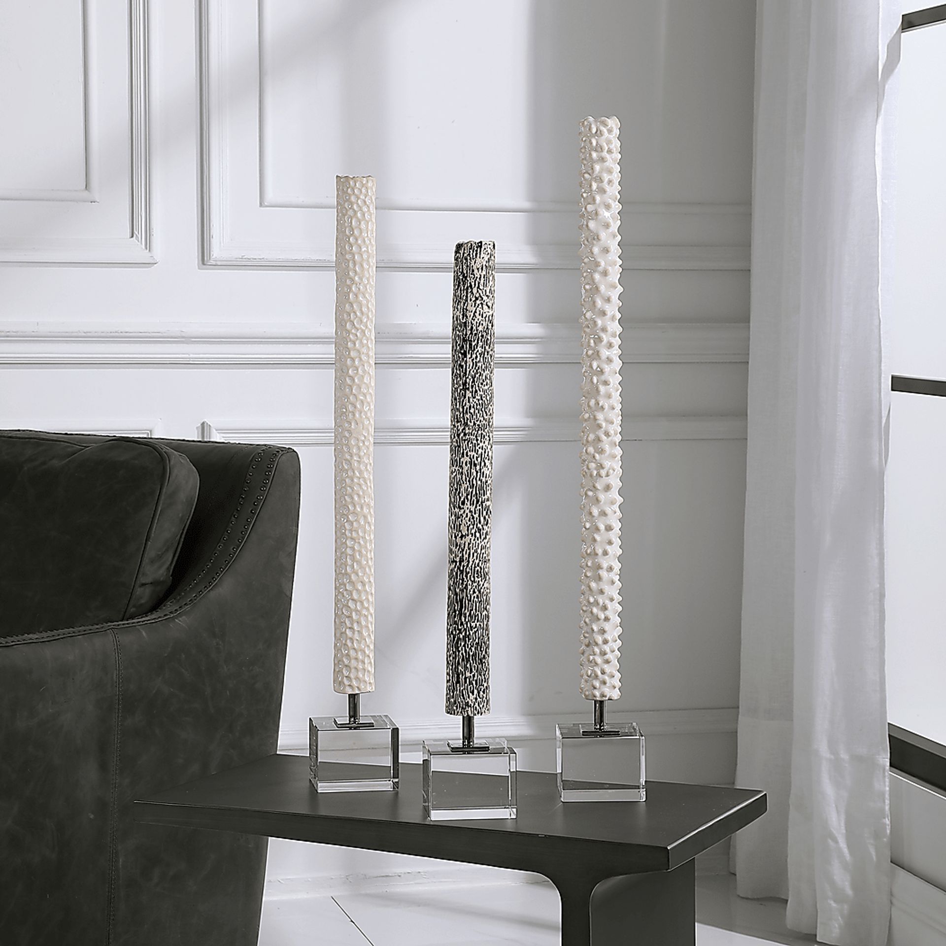 Carletta White Sculpture, Set of 3 - Image 3