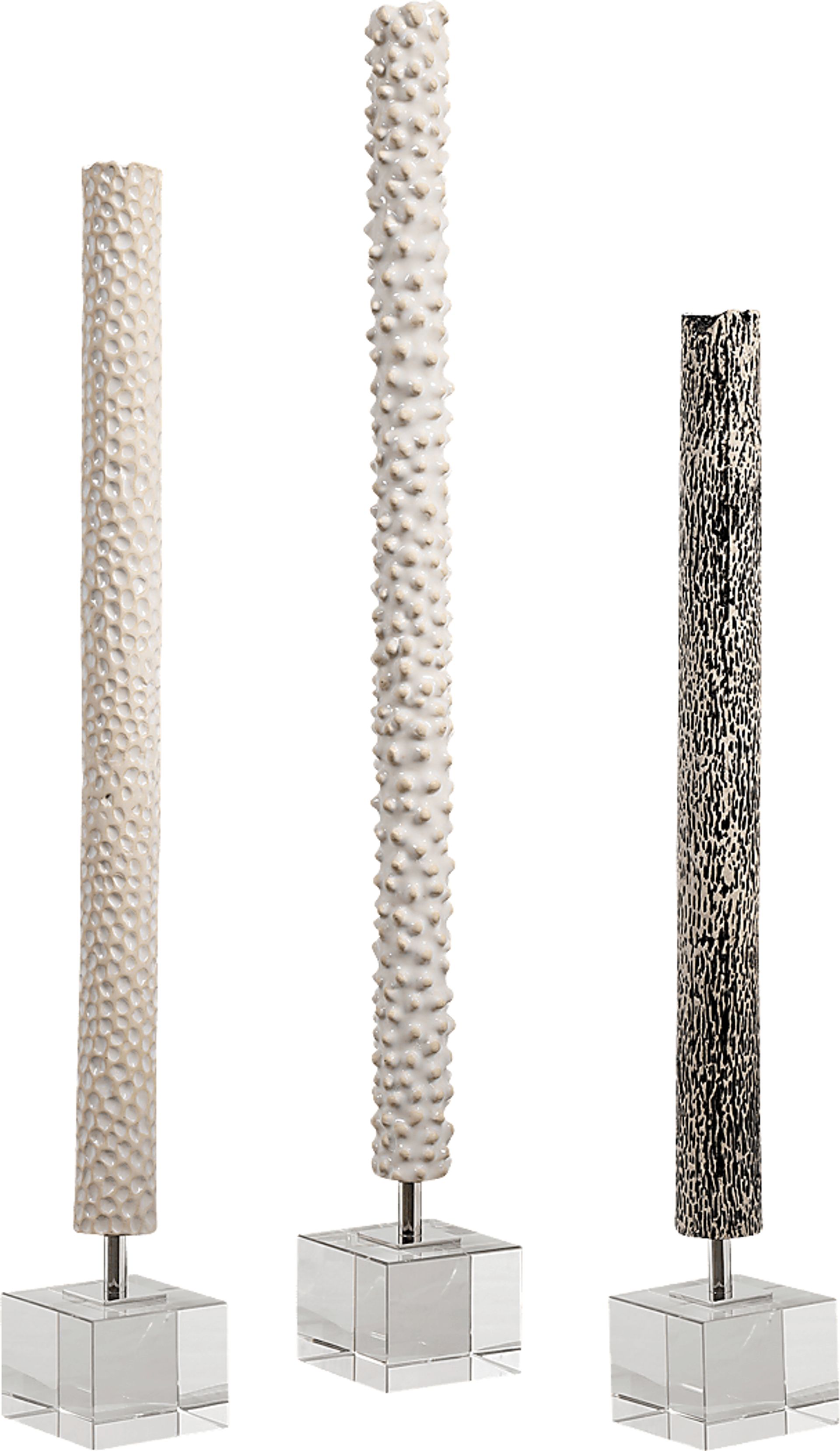 Carletta White Sculpture, Set of 3 - Image 1