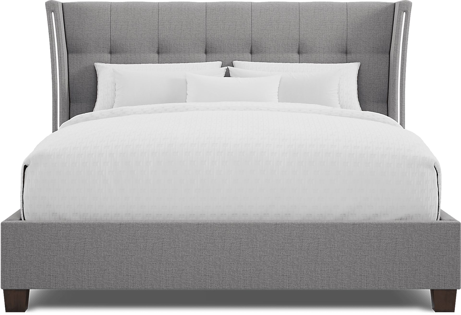 Park Slope Gray 5 Pc Queen Upholstered Bedroom - Image 3