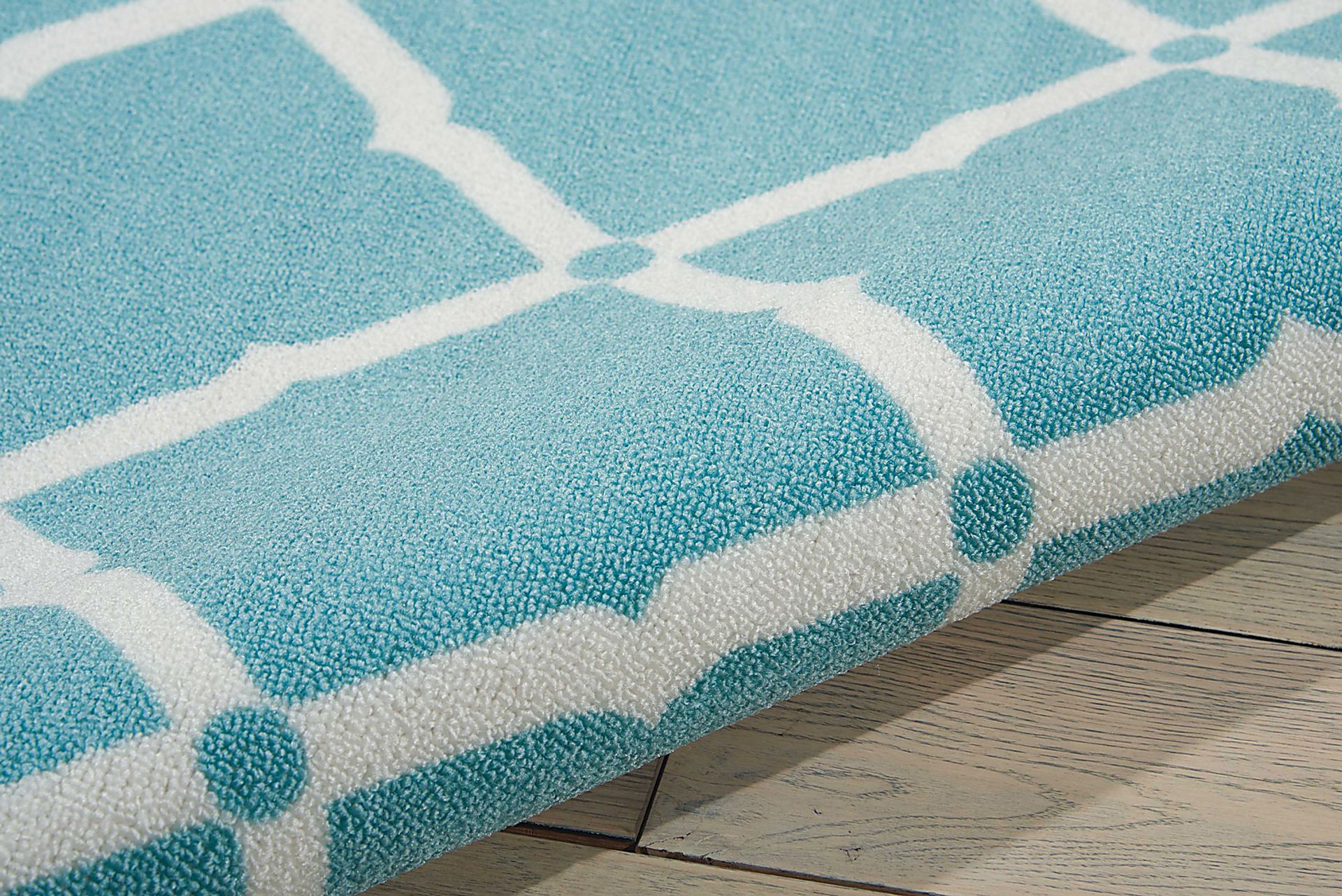 Carlisia Aqua 5' x 8' Indoor/Outdoor Rug - Image 2