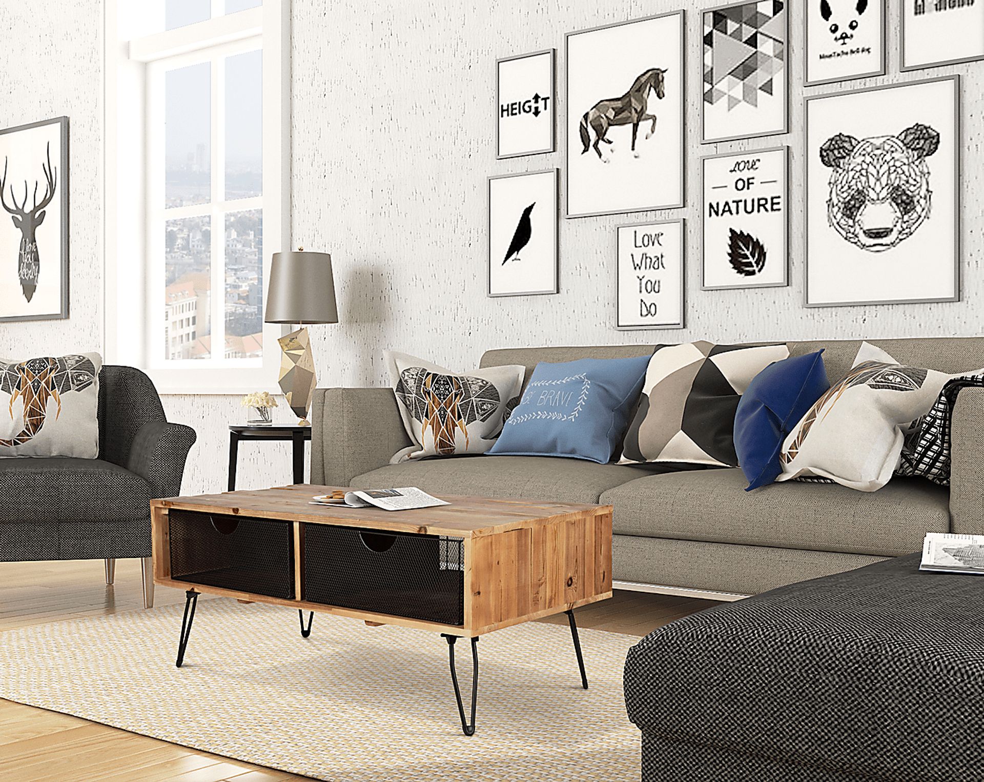 Carlowes Brown Cocktail Table - Image 7