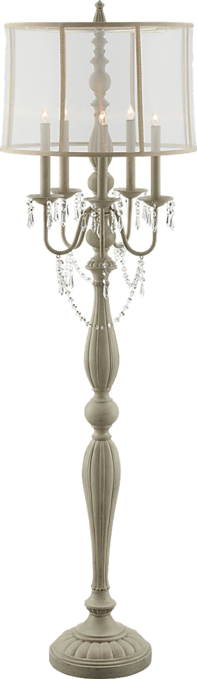 Carly Elizabeth White Floor Lamp - Thumbnail - Image 1