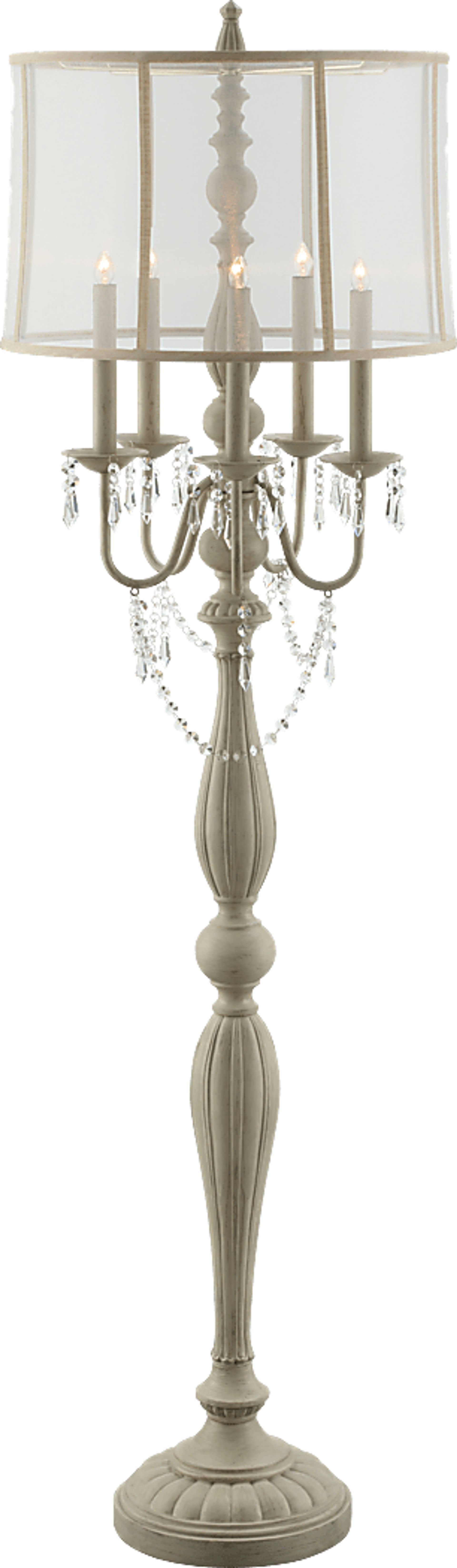 Carly Elizabeth White Floor Lamp - Image 1