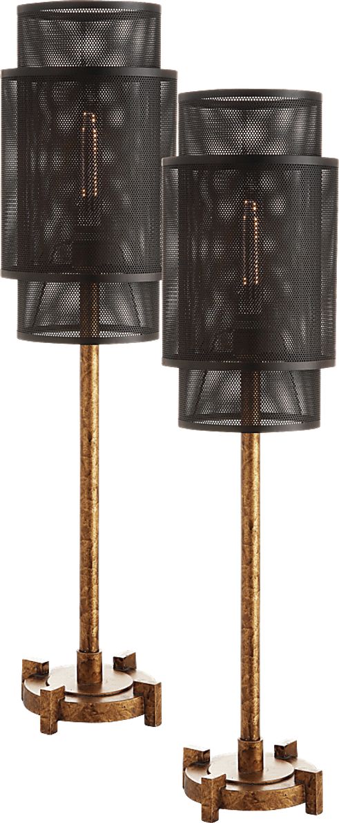 Carlyle Court Black Set of 2 Lamps