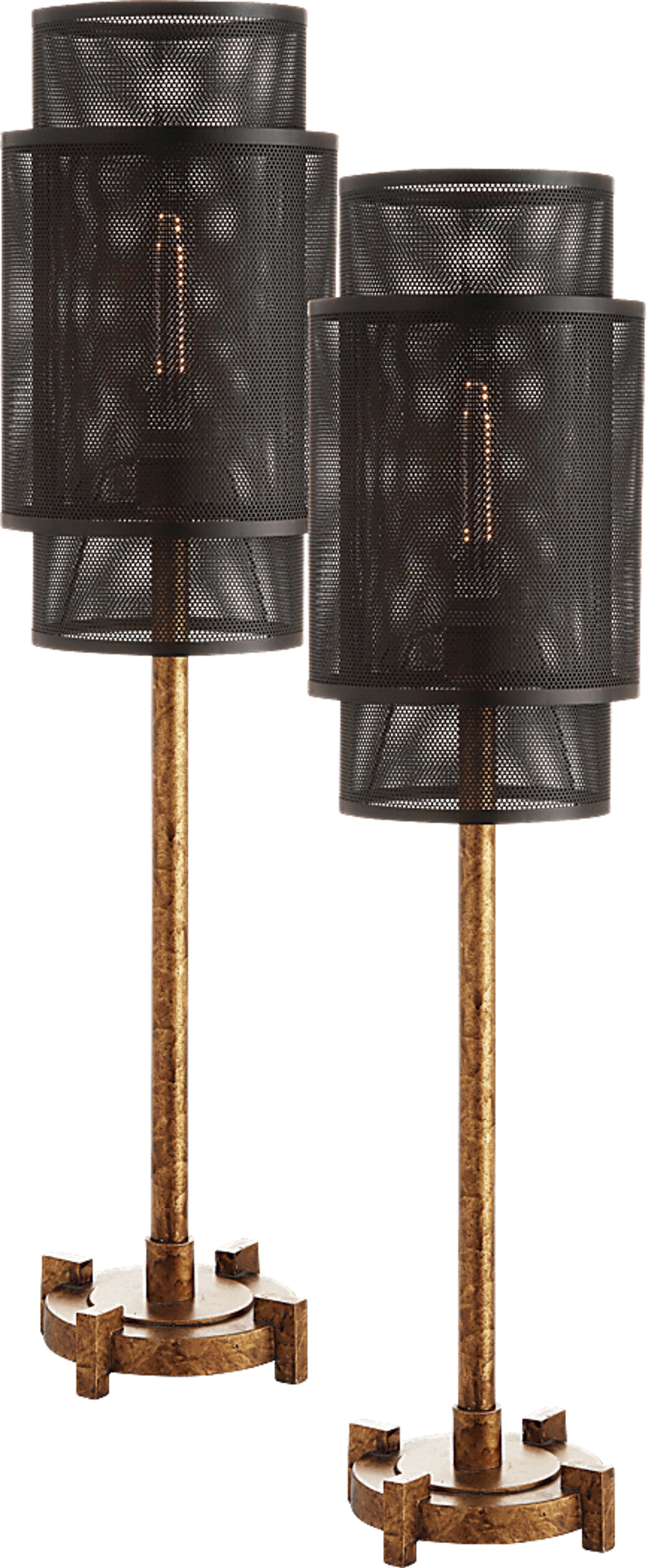Carlyle Court Black Set of 2 Lamps - Image 1