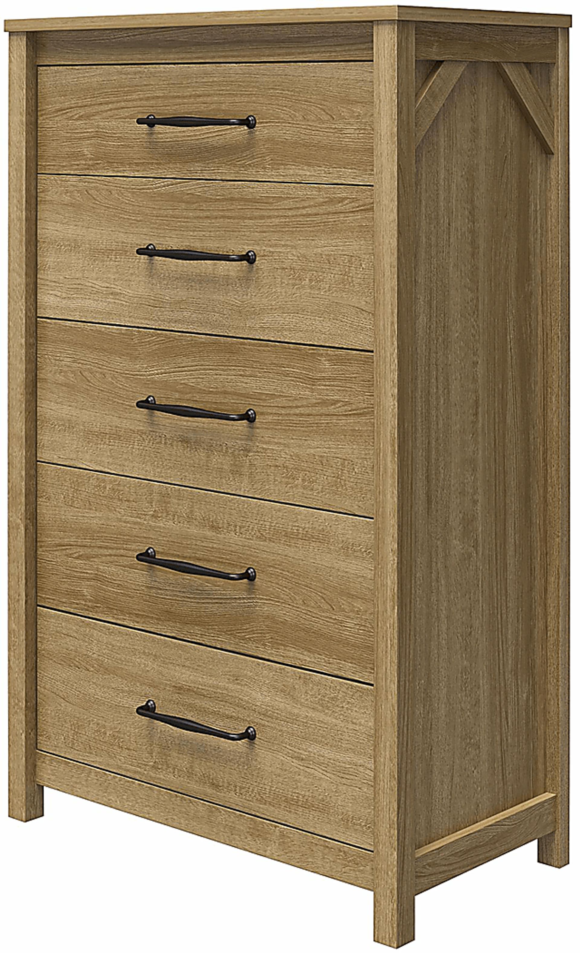 Carmarthen Oak 5 Drawer Chest - Image 3