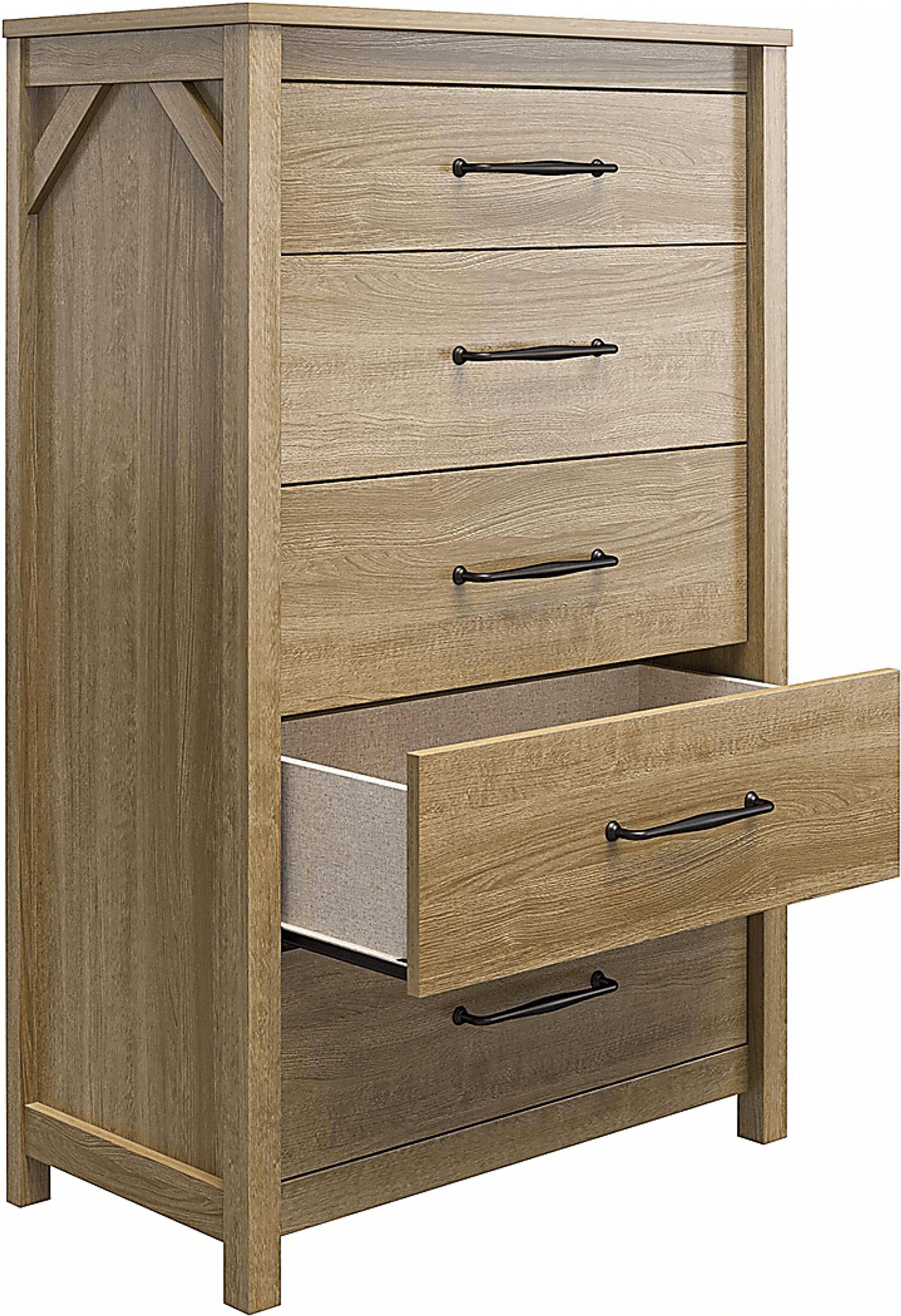 Carmarthen Oak 5 Drawer Chest - Image 5