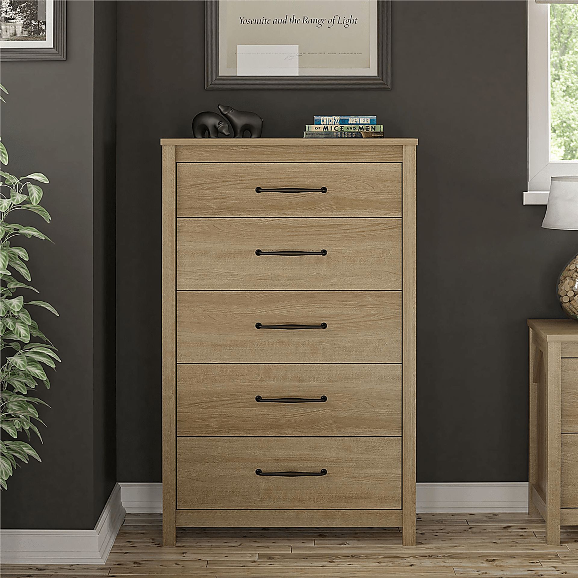 Carmarthen Oak 5 Drawer Chest - Image 8