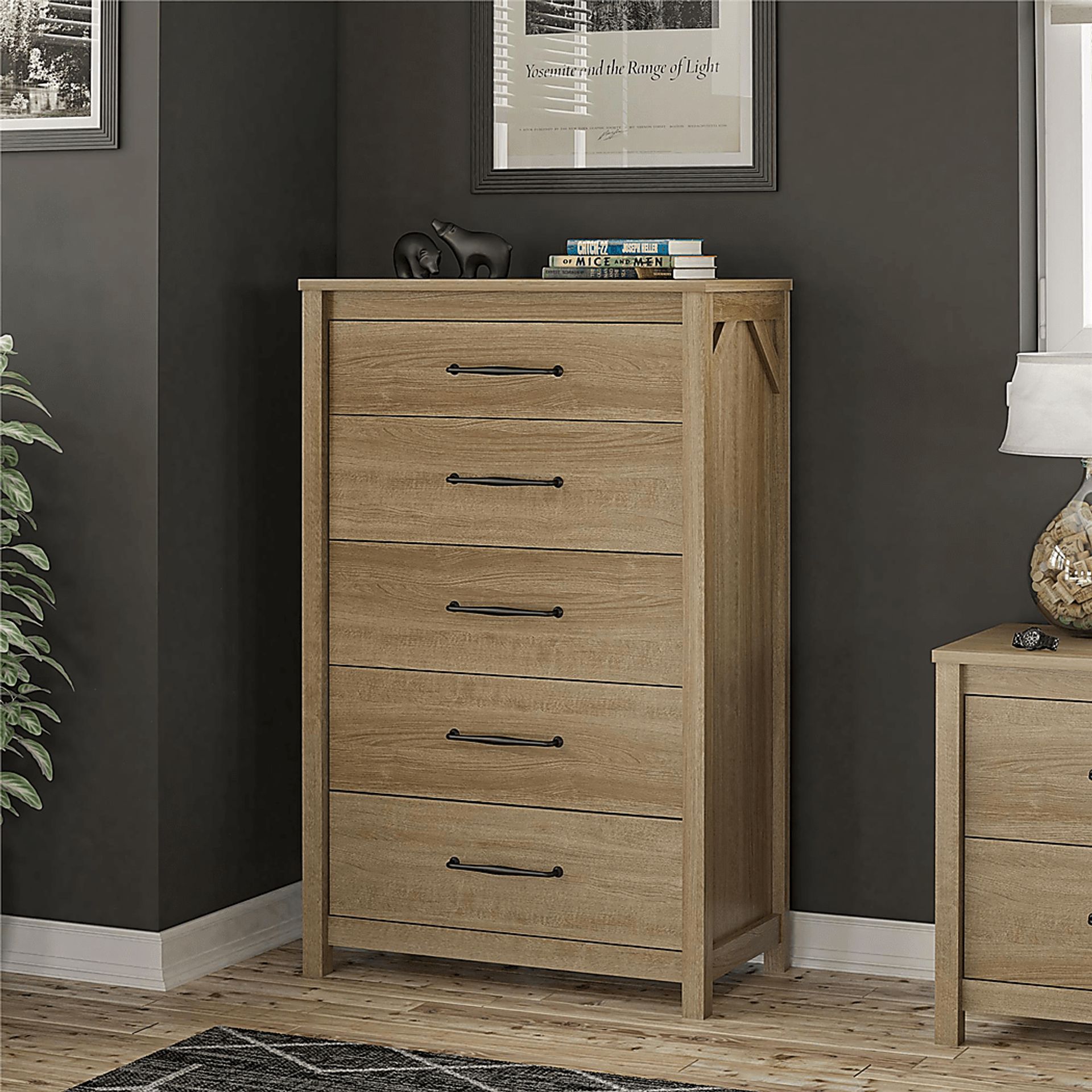 Carmarthen Oak 5 Drawer Chest - Image 9