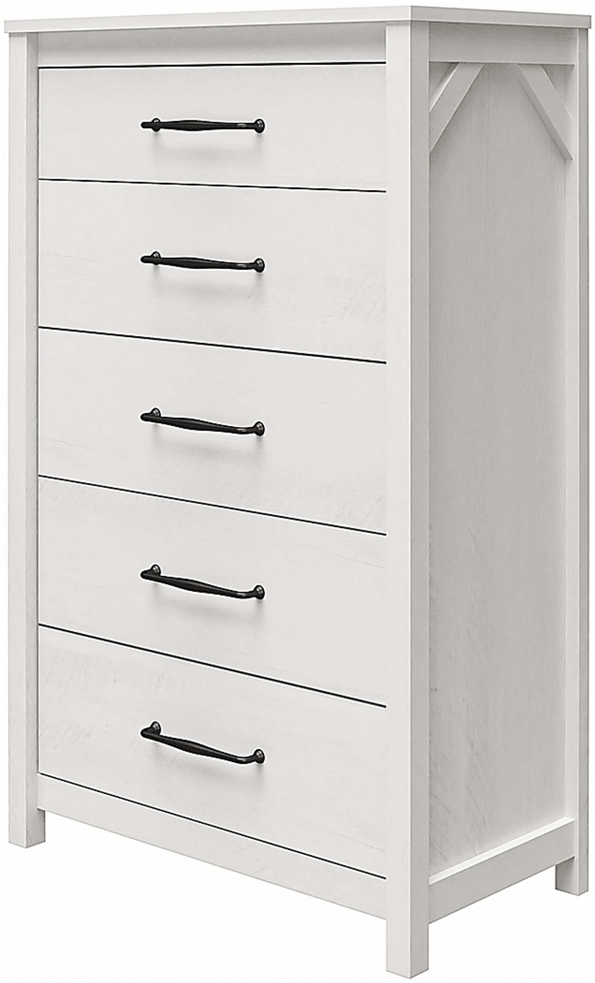 Carmarthen White 5 Drawer Chest - Image 3