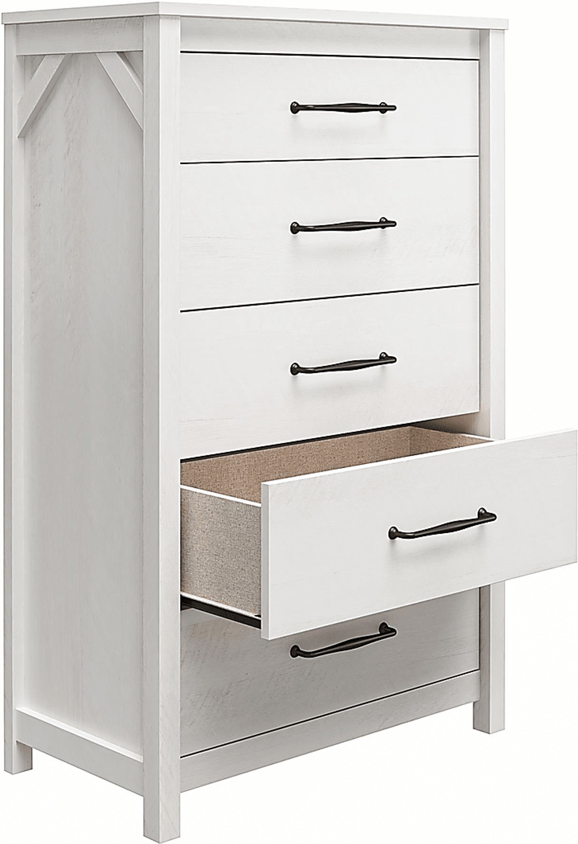 Carmarthen White 5 Drawer Chest - Image 5