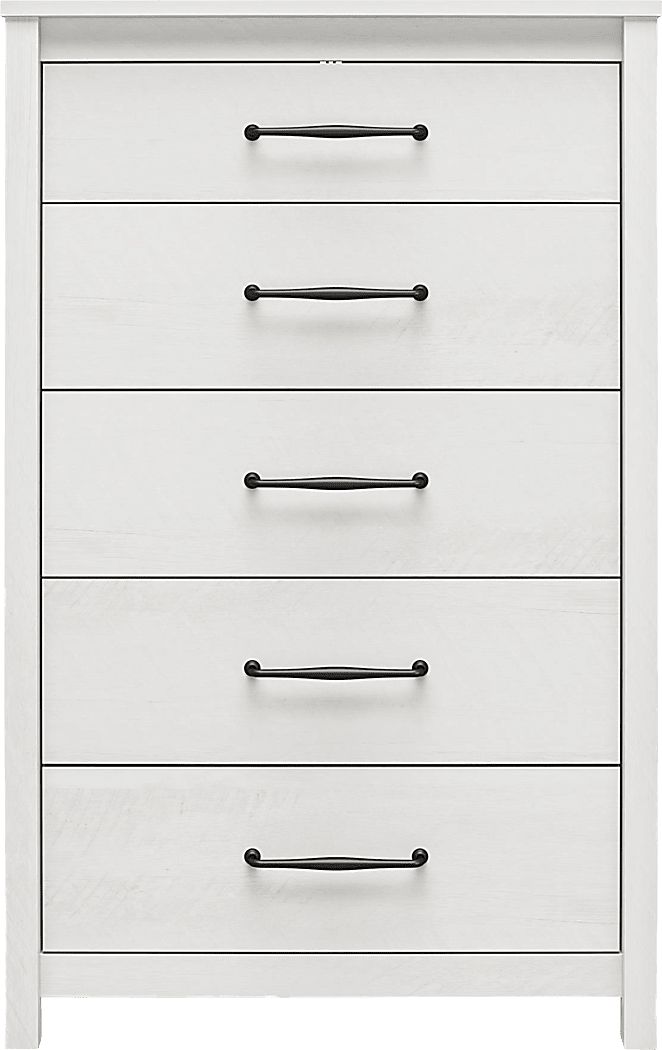 Carmarthen White 5 Drawer Dresser Rooms To Go