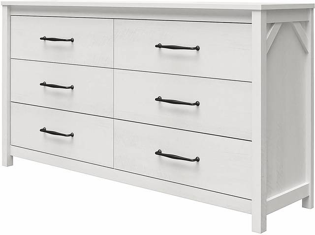 Carmarthen White 6 Drawer Dresser - Thumbnail - Image 3