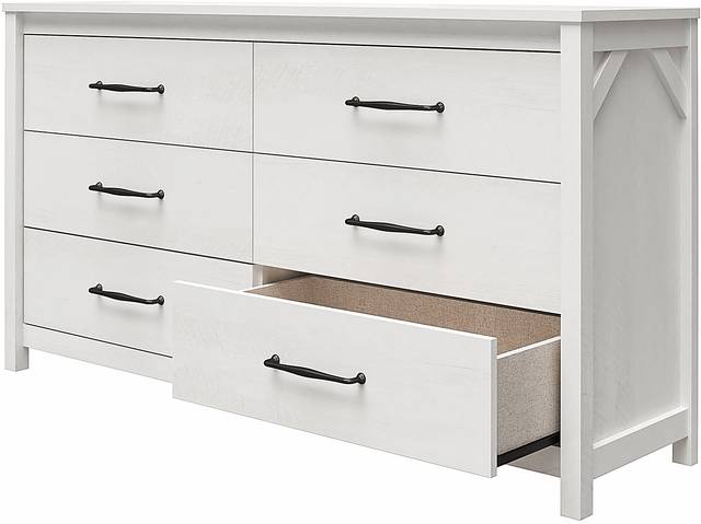 Carmarthen White 6 Drawer Dresser - Thumbnail - Image 5