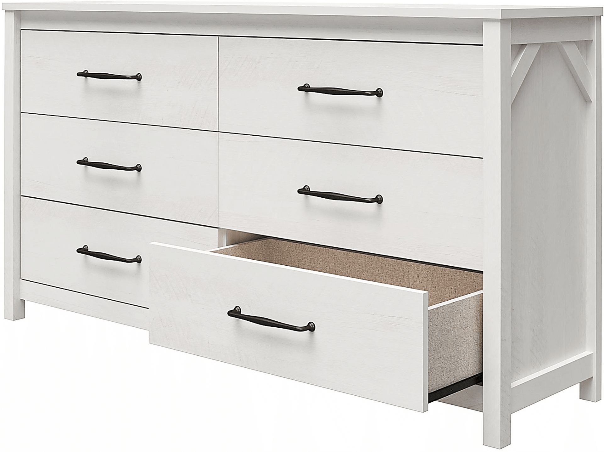 Carmarthen White 6 Drawer Dresser - Image 5