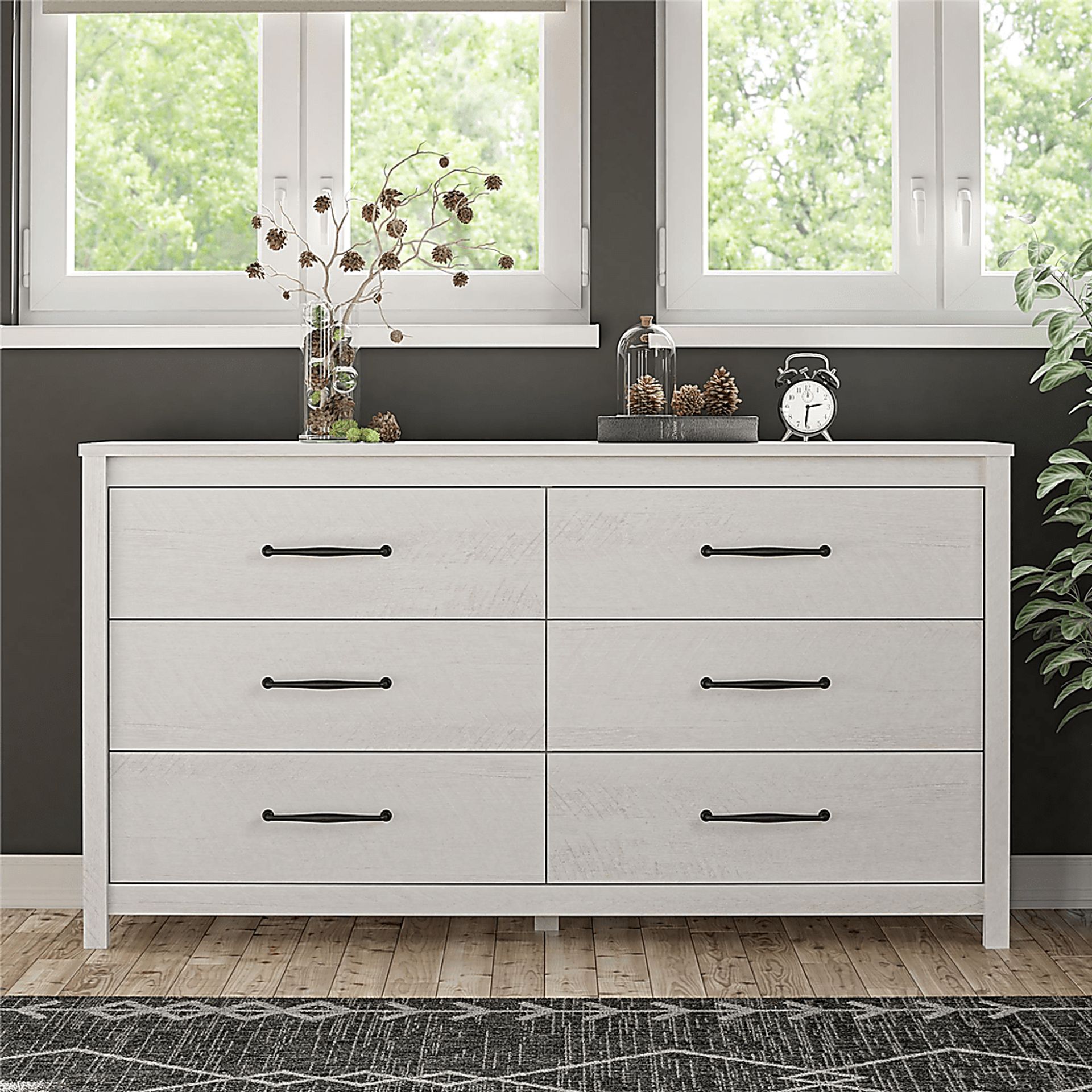 Carmarthen White 6 Drawer Dresser - Image 8