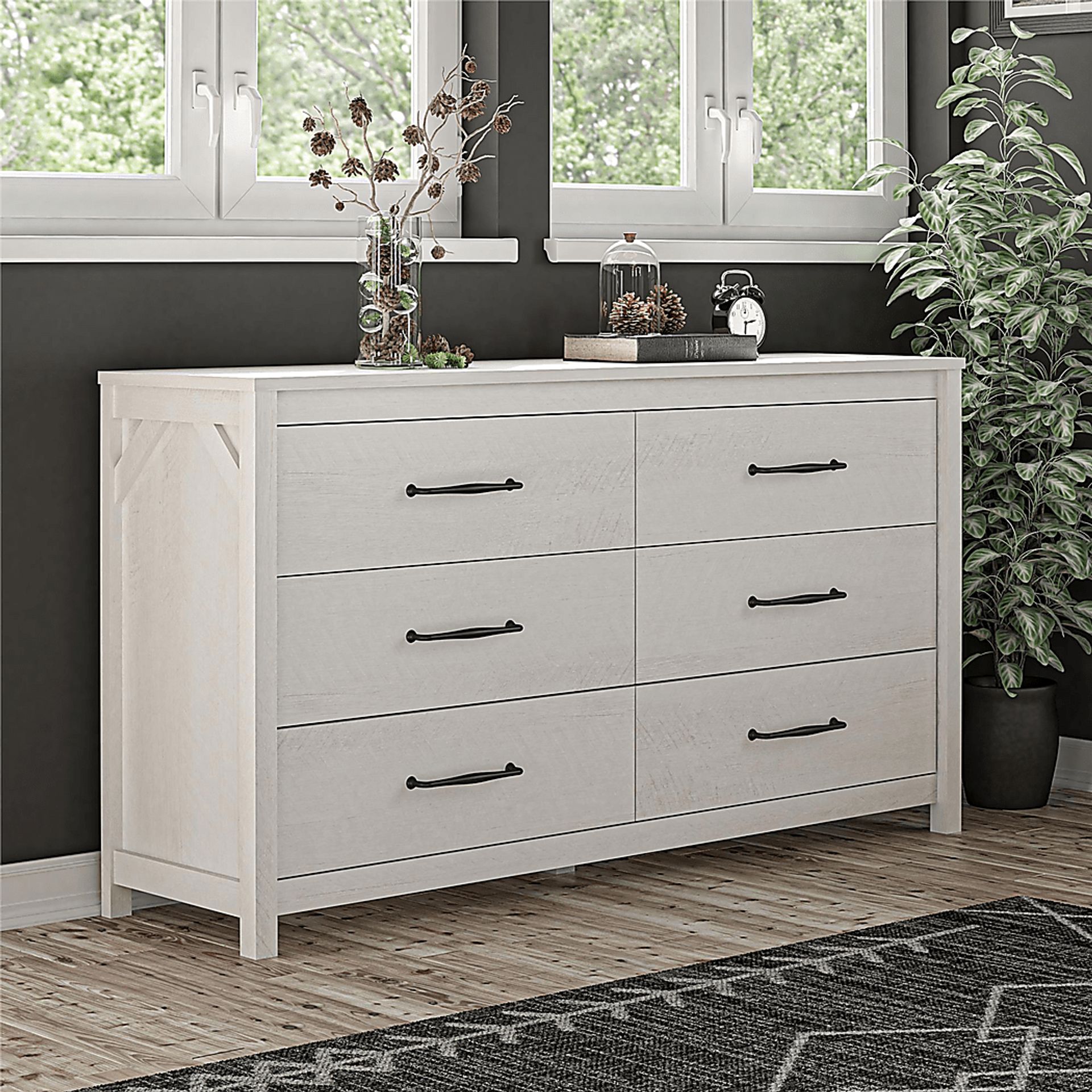 Carmarthen White 6 Drawer Dresser - Image 9