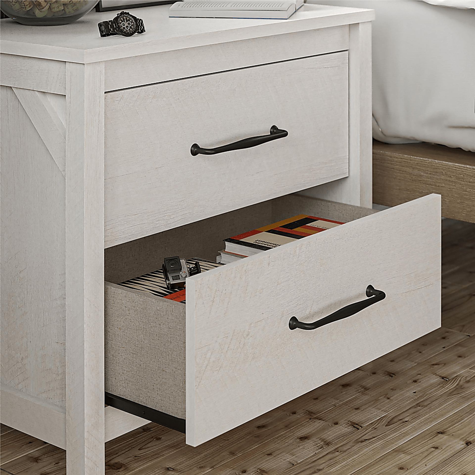 Carmarthen White Nightstand - Image 9