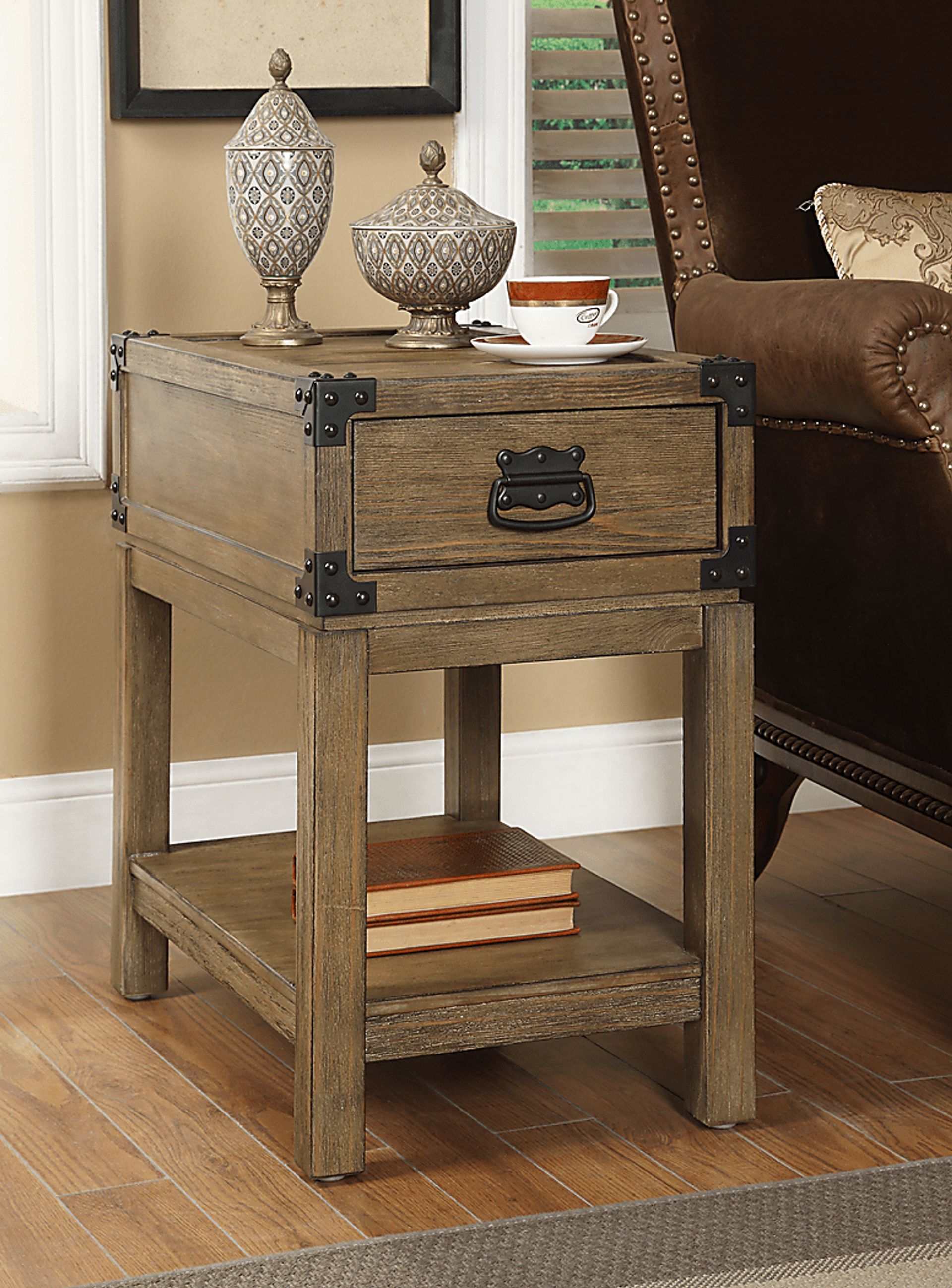 Carmel Valley Sandstone Chairside Table - Image 4