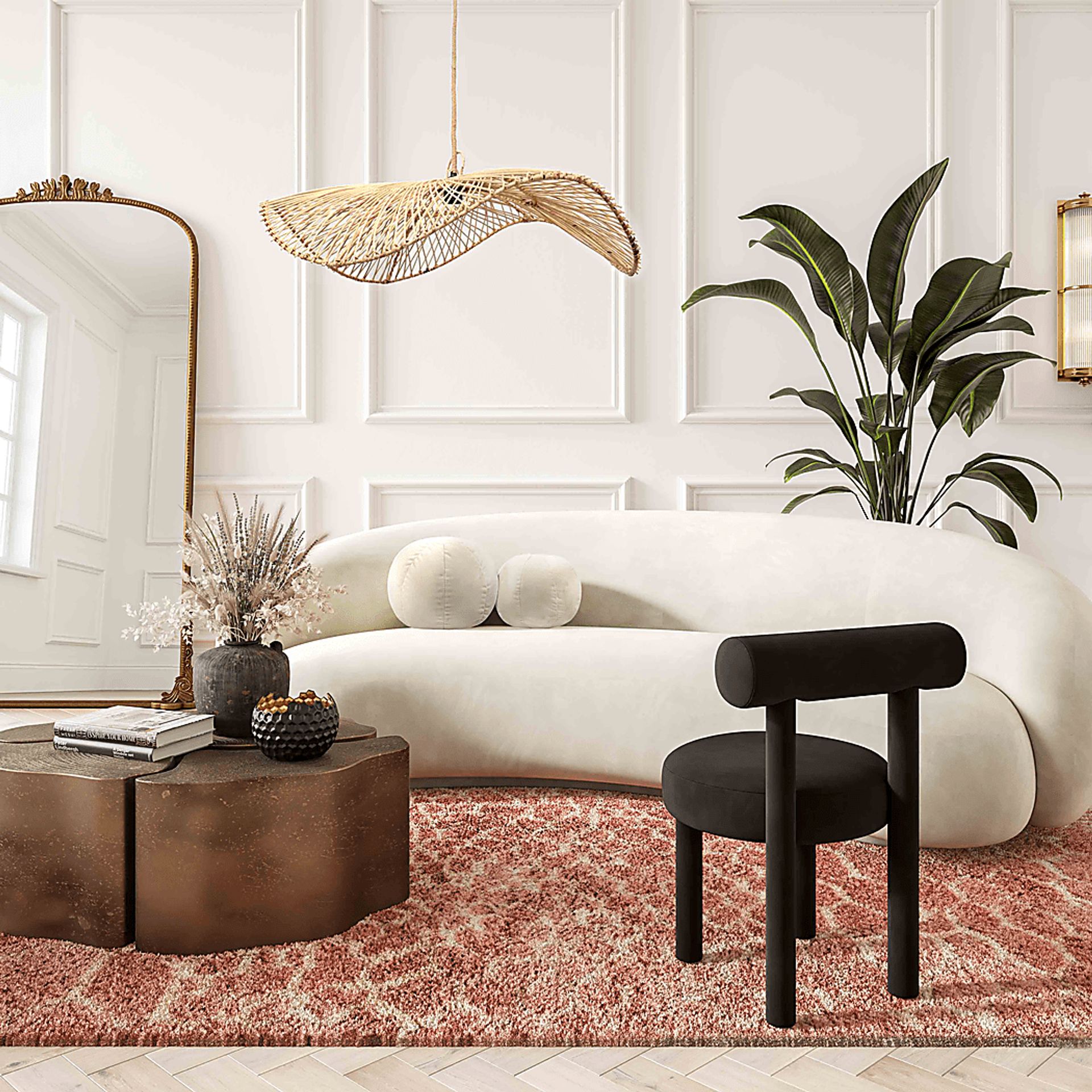 Carmela Ann Black Accent Chair - Image 6