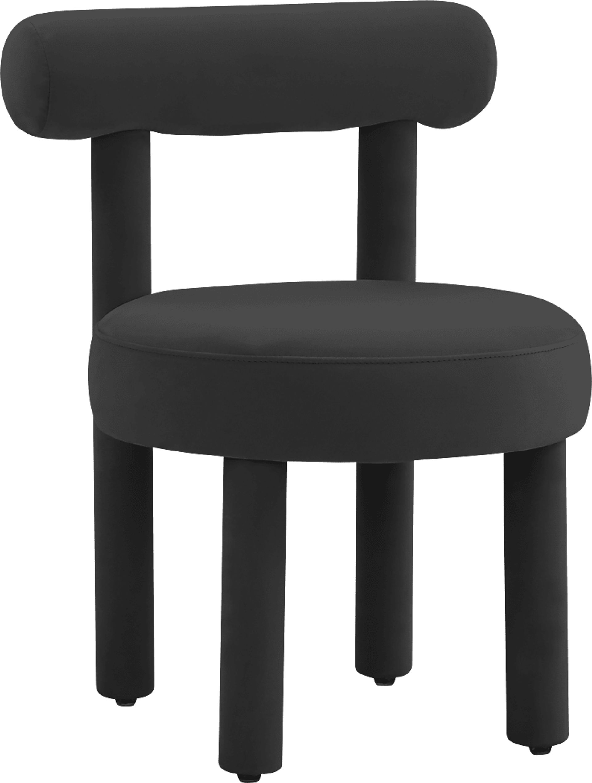 Carmela Ann Black Accent Chair - Image 1