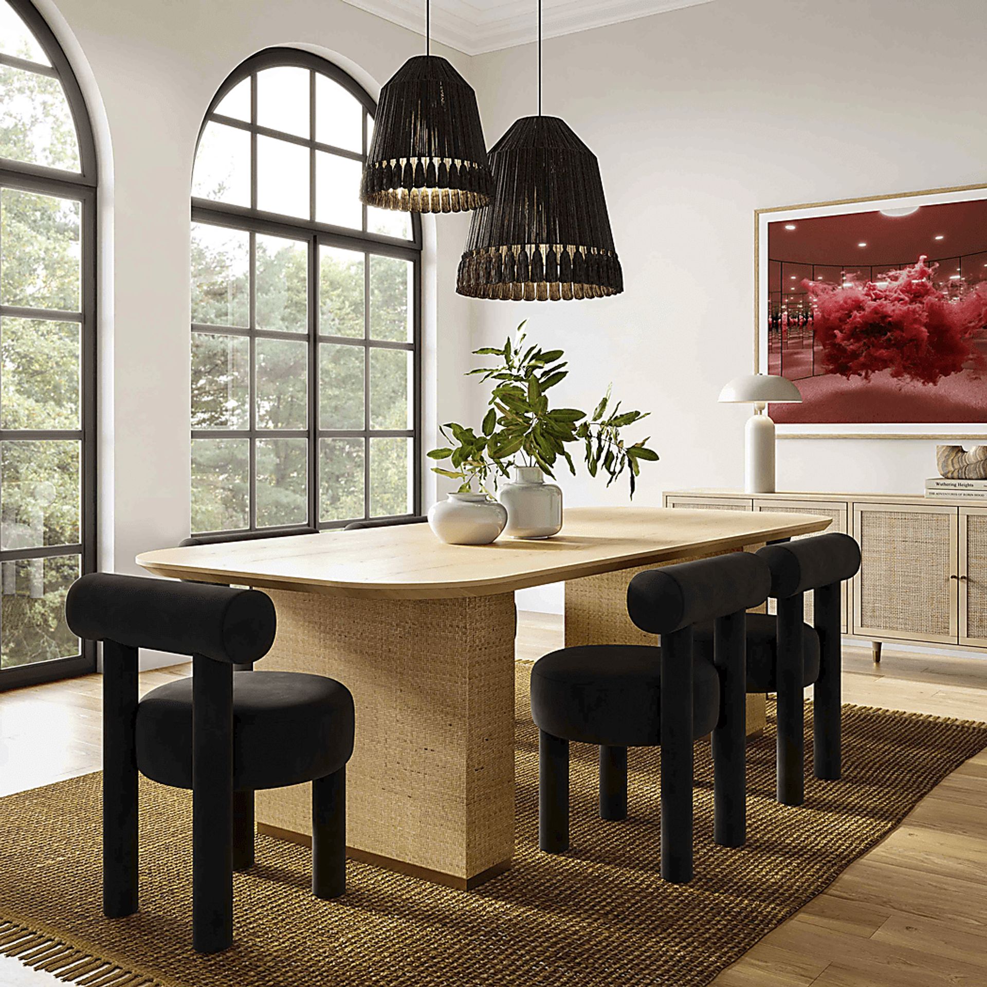 Carmela Ann Black Side Chair - Image 2