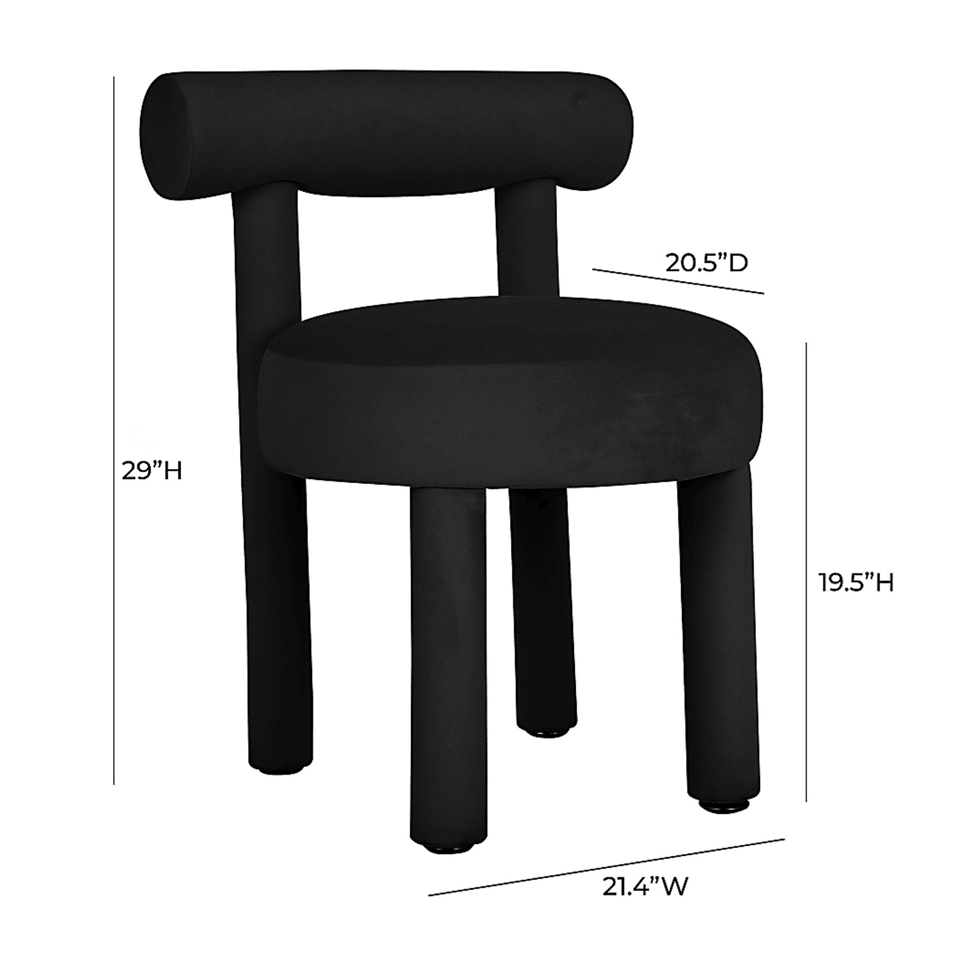 Carmela Ann Black Side Chair - Image 6
