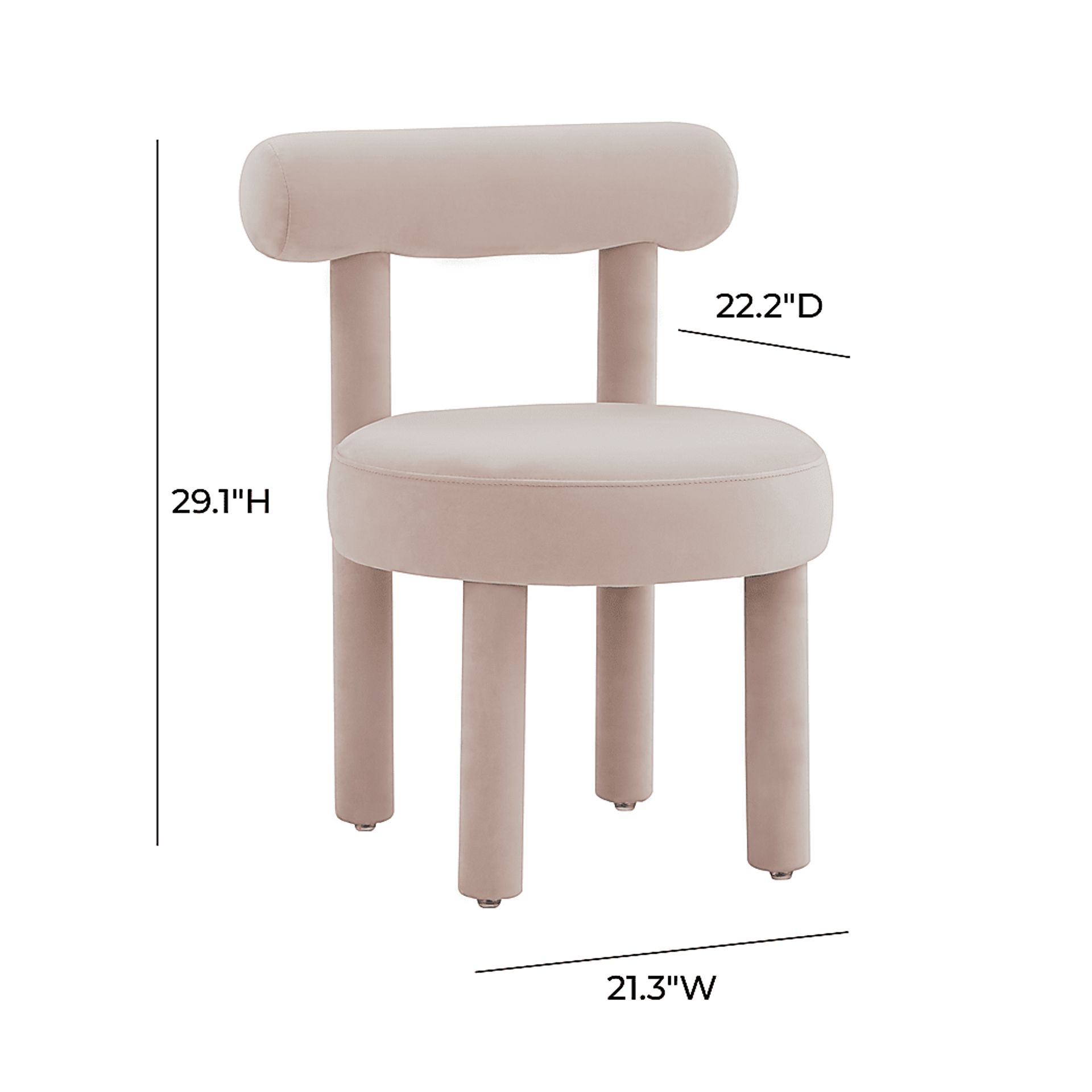 Carmela Ann Blush Accent Chair - Image 5
