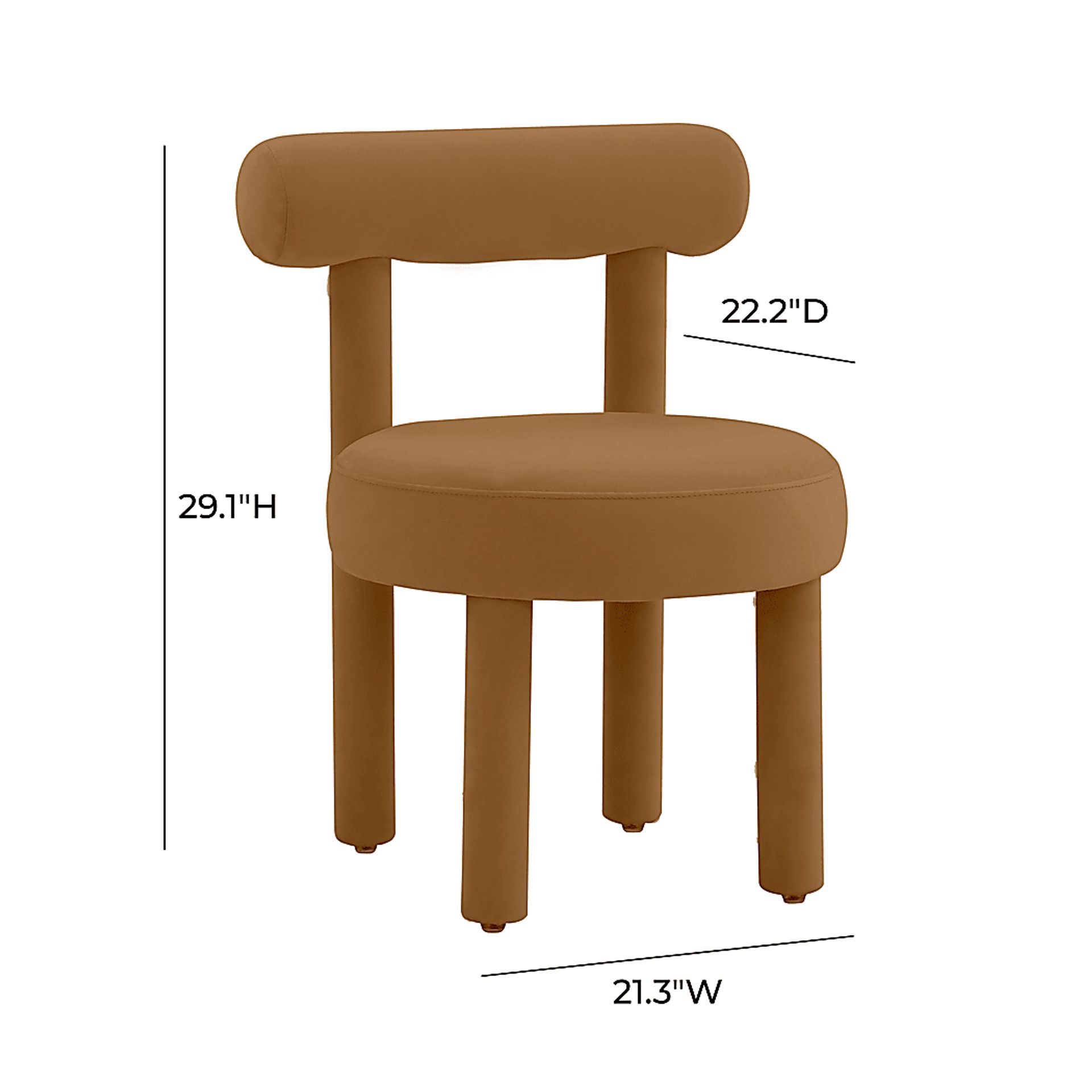 Carmela Ann Cognac Accent Chair - Image 5