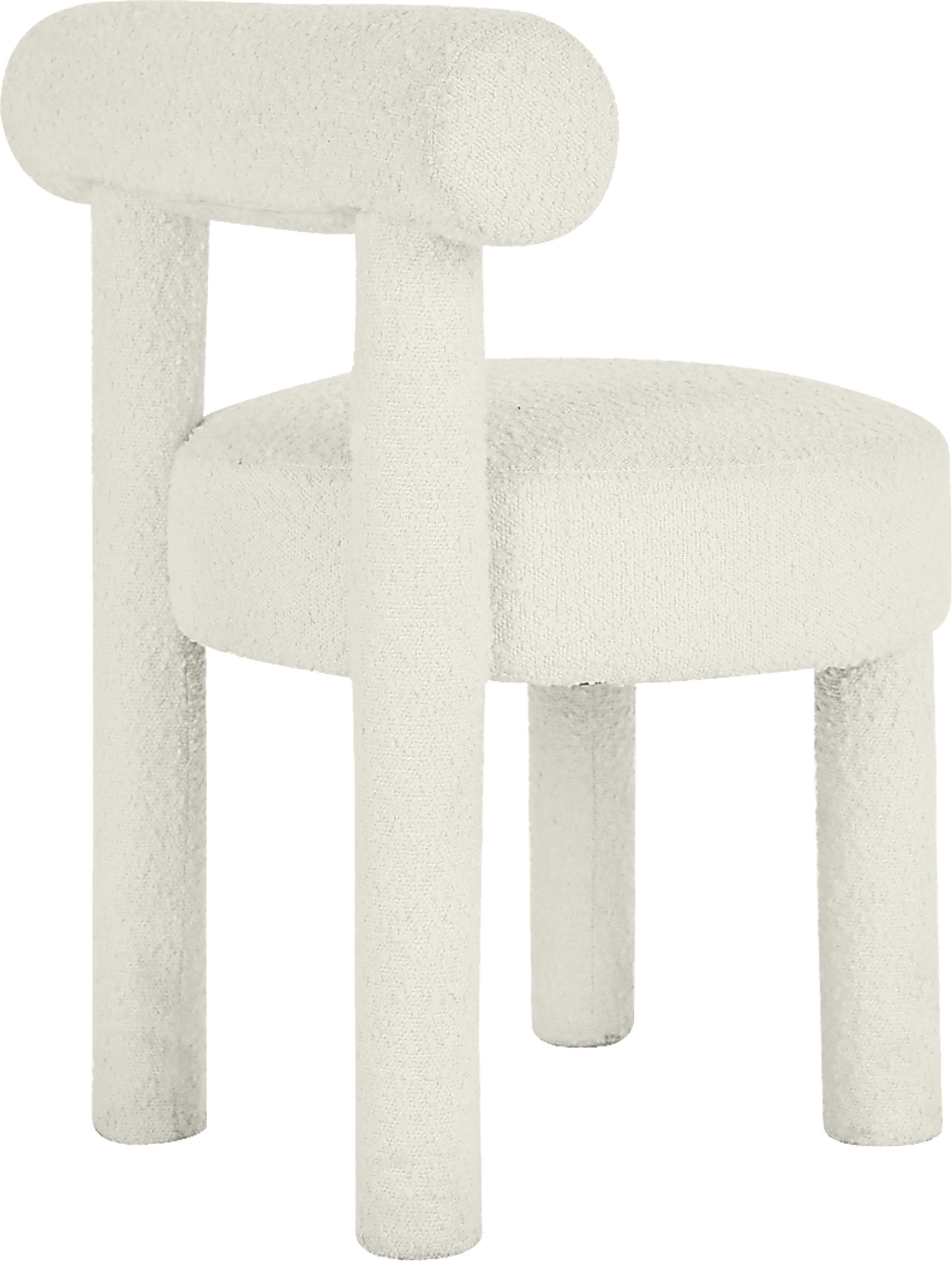 Carmela Ann Cream Boucle Side Chair - Image 3