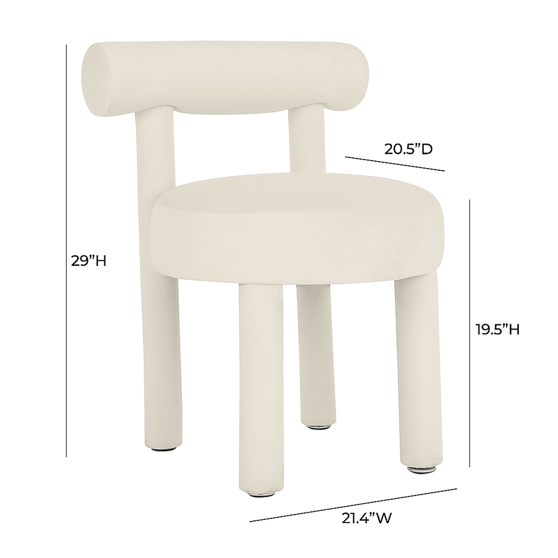 Carmela Ann Cream Side Chair - Image 6