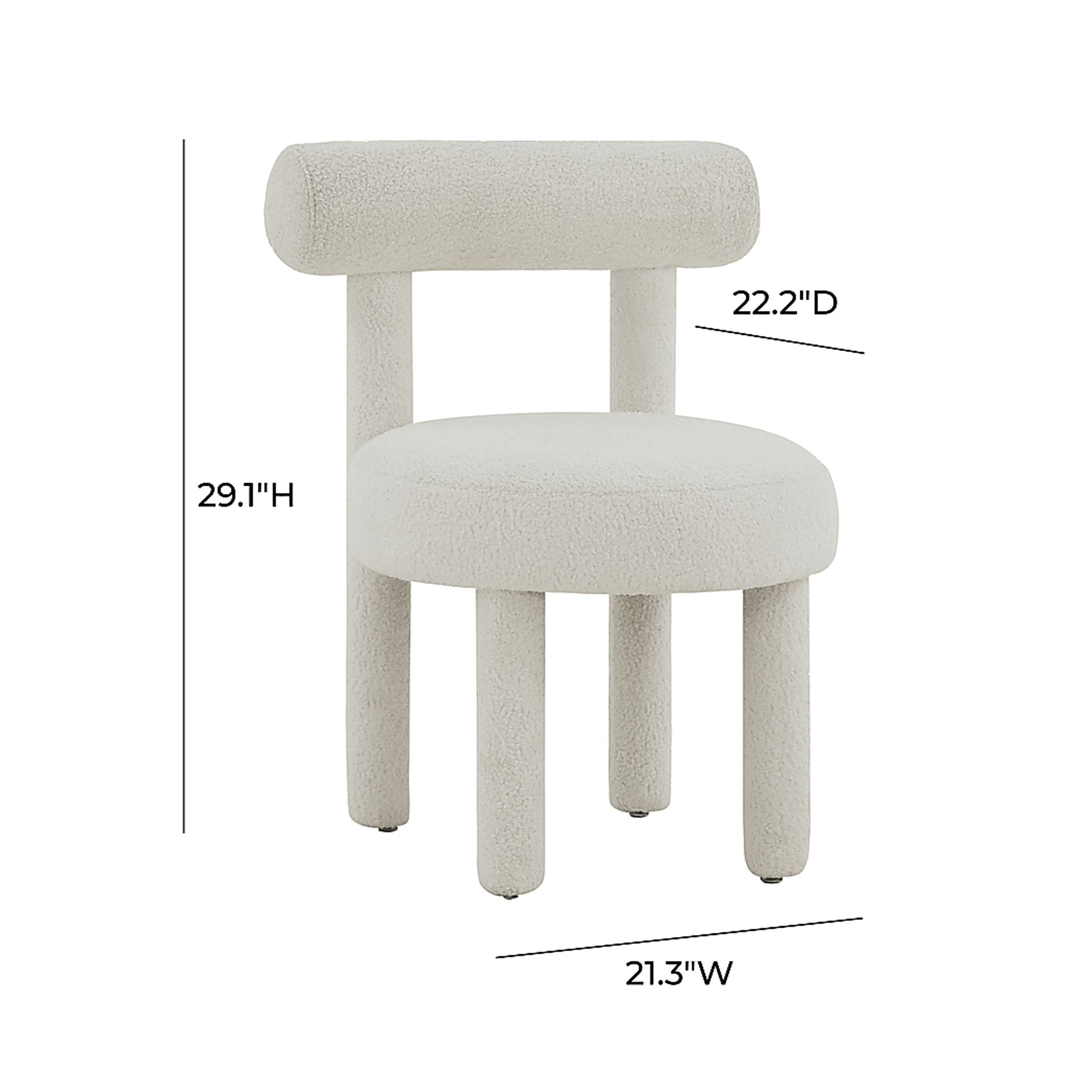 Carmela Ann I White Accent Chair - Image 5