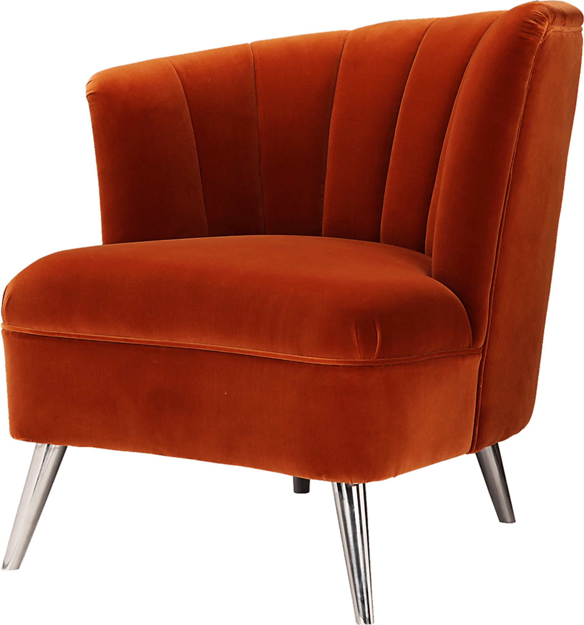 Carmela Orange Left Side Accent Chair - Image 2