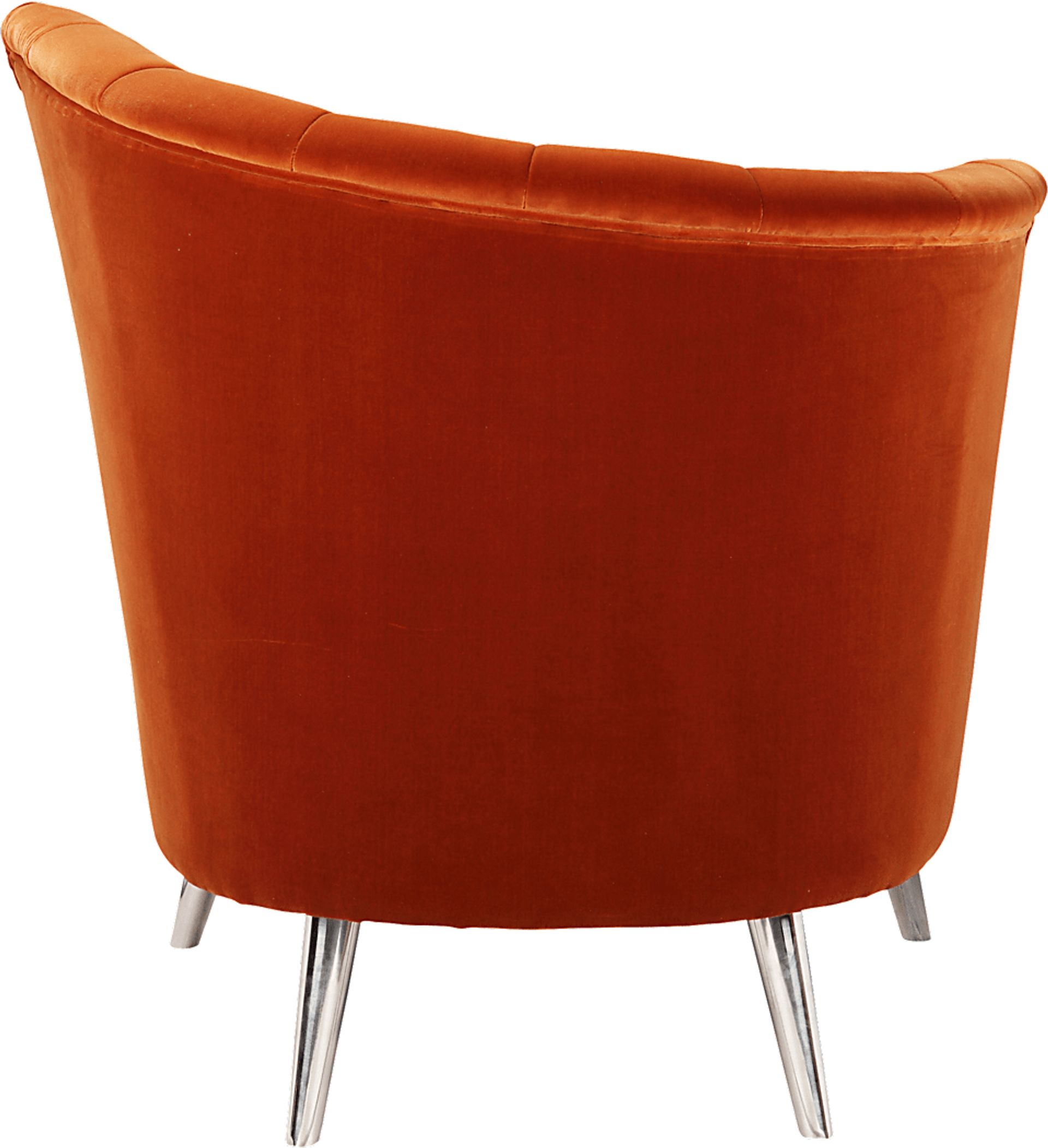 Carmela Orange Left Side Accent Chair - Image 3