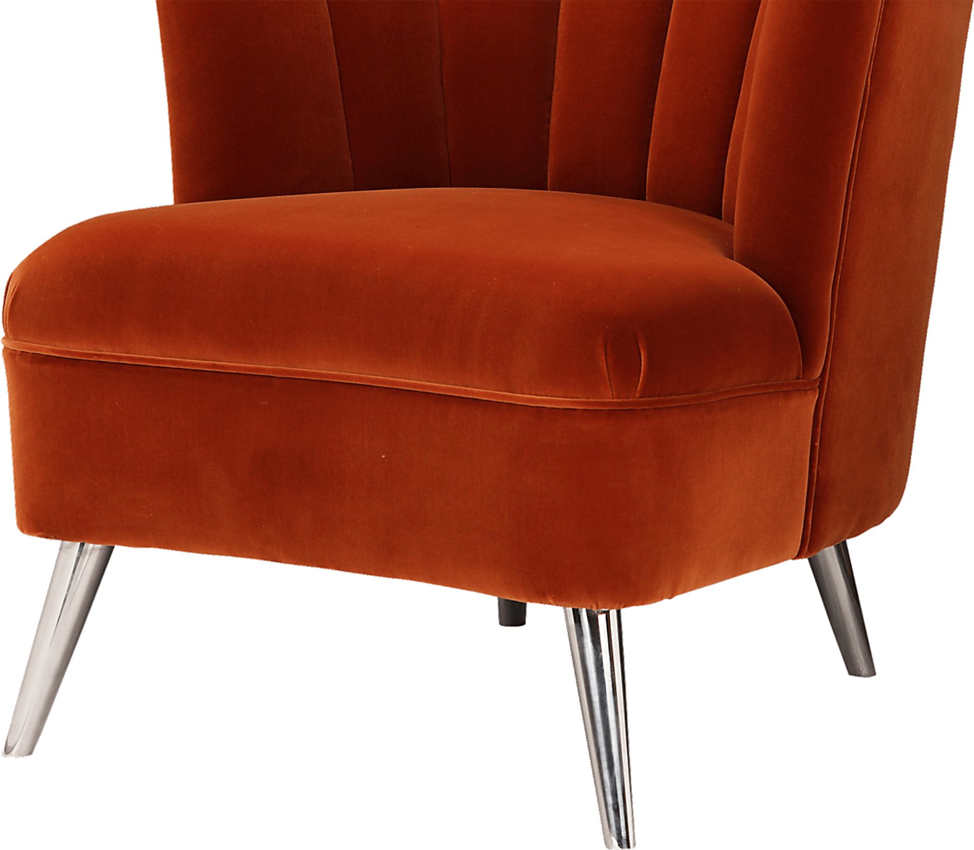 Carmela Orange Left Side Accent Chair - Image 4
